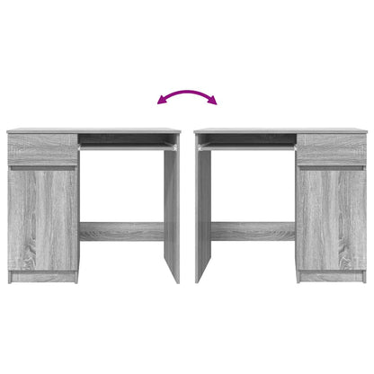vidaXL Desk Grey Sonoma 86x49x76 cm Engineered Wood