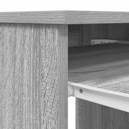 vidaXL Desk Grey Sonoma 86x49x76 cm Engineered Wood