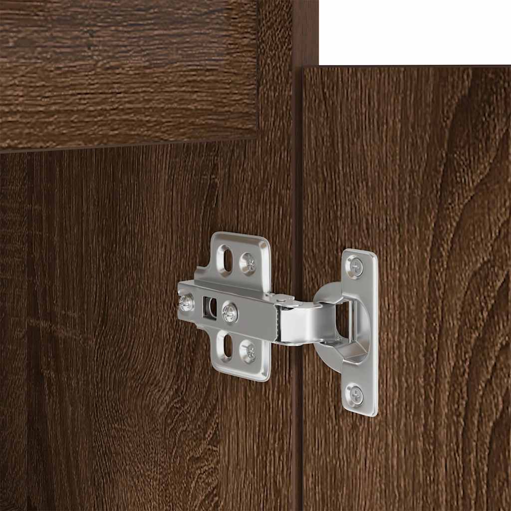 vidaXL Desk Brown Oak 86x49x76 cm Engineered Wood