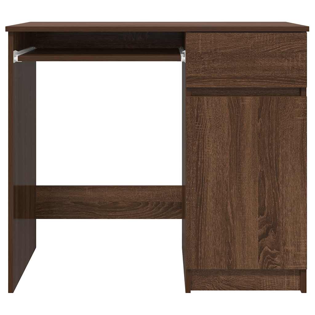 vidaXL Desk Brown Oak 86x49x76 cm Engineered Wood