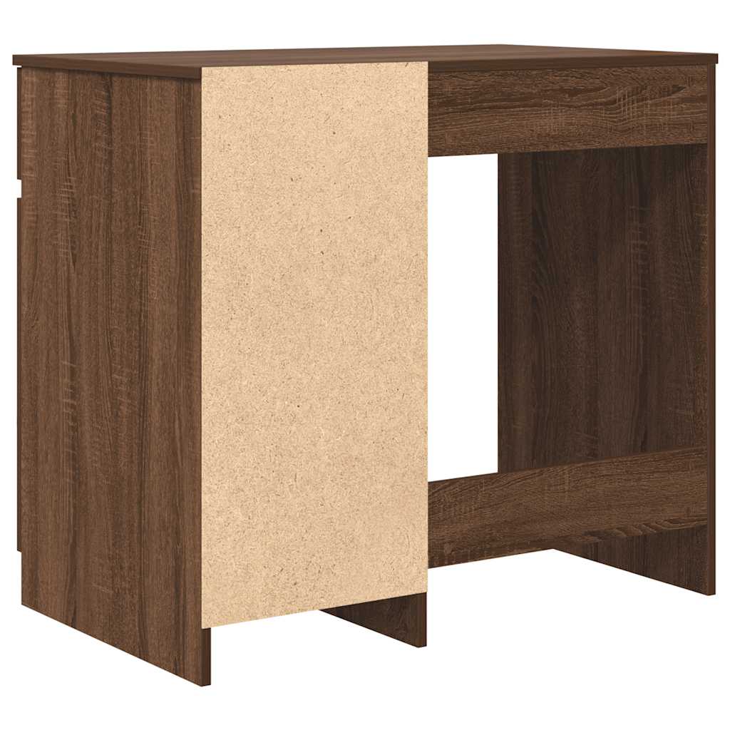 vidaXL Desk Brown Oak 86x49x76 cm Engineered Wood