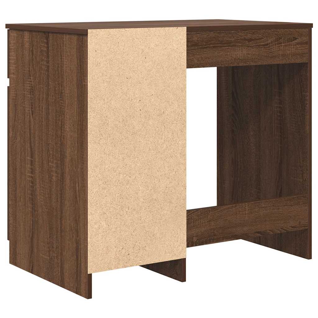 vidaXL Desk Brown Oak 86x49x76 cm Engineered Wood