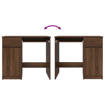 vidaXL Desk Brown Oak 86x49x76 cm Engineered Wood