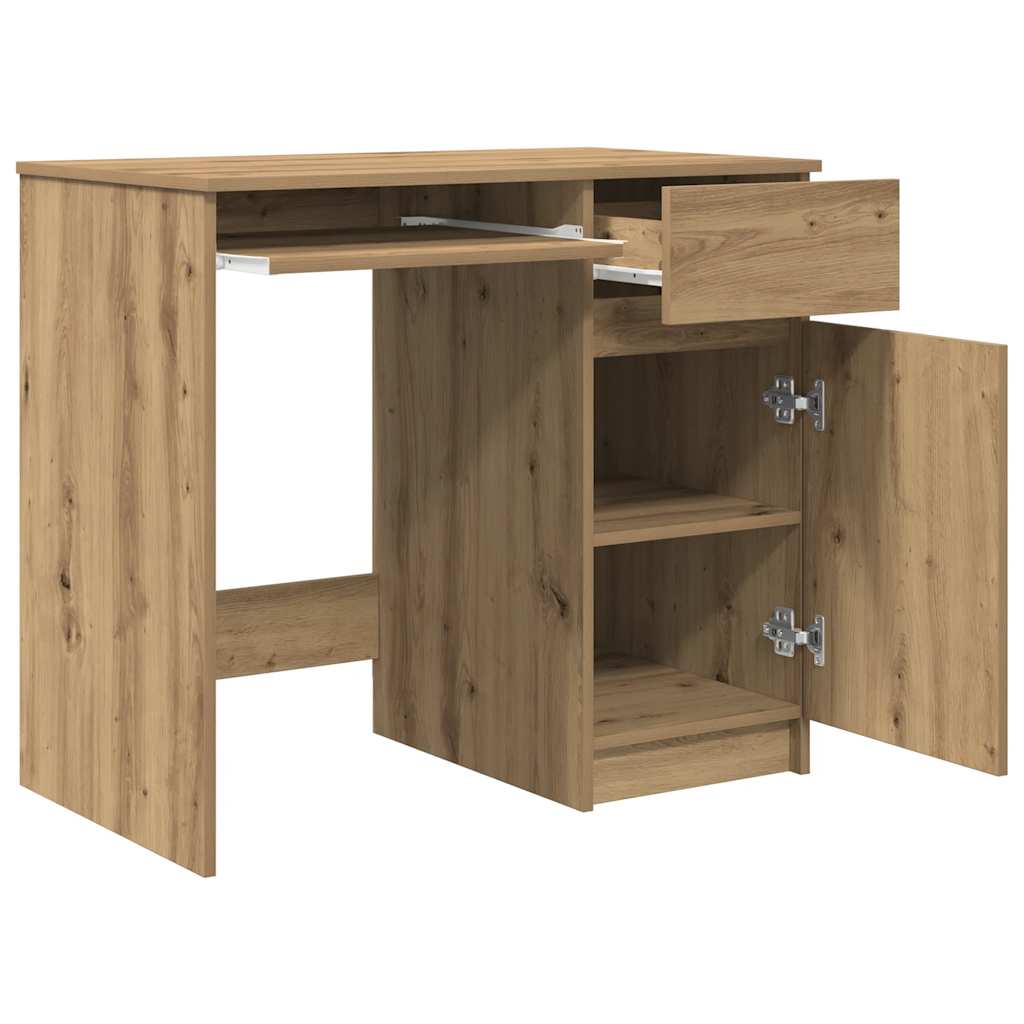 vidaXL Desk Artisan Oak 86x49x76 cm Engineered Wood