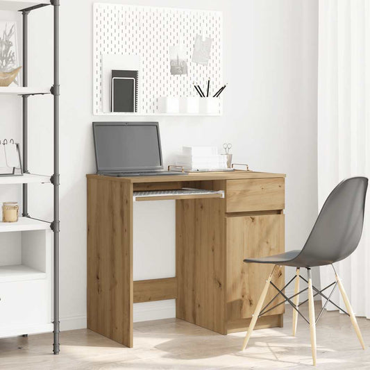 vidaXL Desk Artisan Oak 86x49x76 cm Engineered Wood