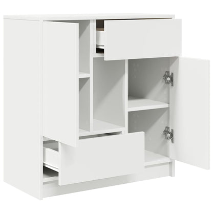vidaXL Sideboard with Drawers and Doors White 70.5x34x74.5 cm