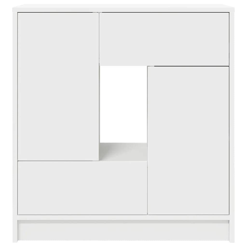 vidaXL Sideboard with Drawers and Doors White 70.5x34x74.5 cm