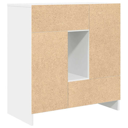 vidaXL Sideboard with Drawers and Doors White 70.5x34x74.5 cm
