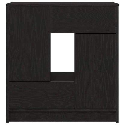 vidaXL Sideboard with Drawers and Doors Black Oak 70.5x34x74.5 cm