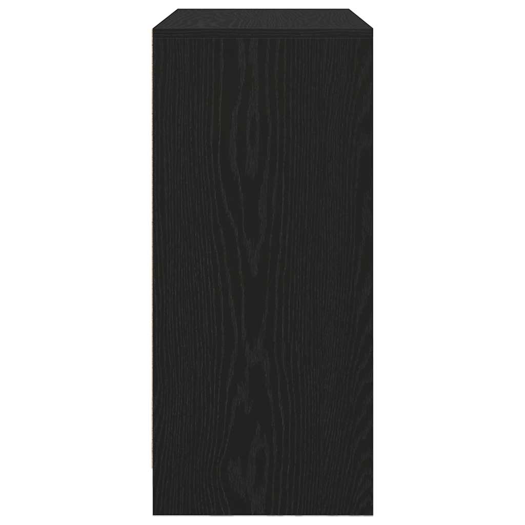 vidaXL Sideboard with Drawers and Doors Black Oak 70.5x34x74.5 cm