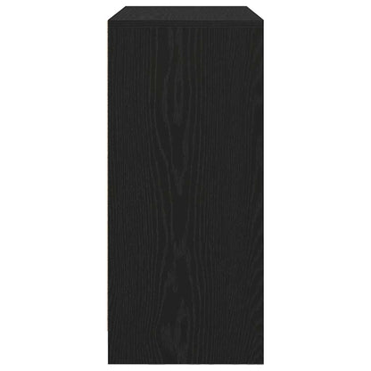vidaXL Sideboard with Drawers and Doors Black Oak 70.5x34x74.5 cm