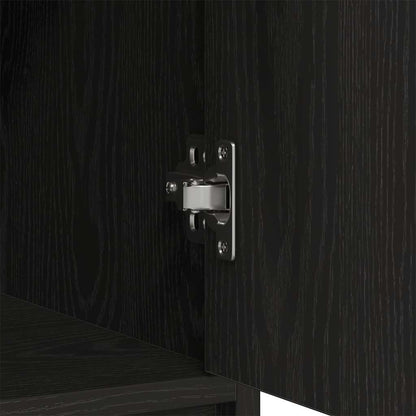 vidaXL Sideboard with Drawers and Doors Black Oak 70.5x34x74.5 cm