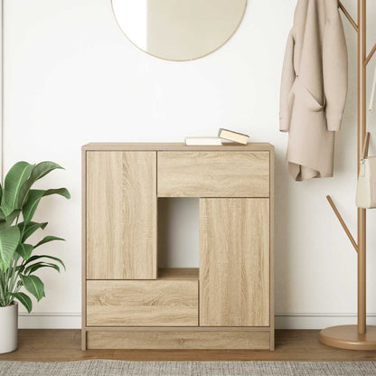 vidaXL Sideboard with Drawers and Doors Sonoma Oak 70.5x34x74.5 cm