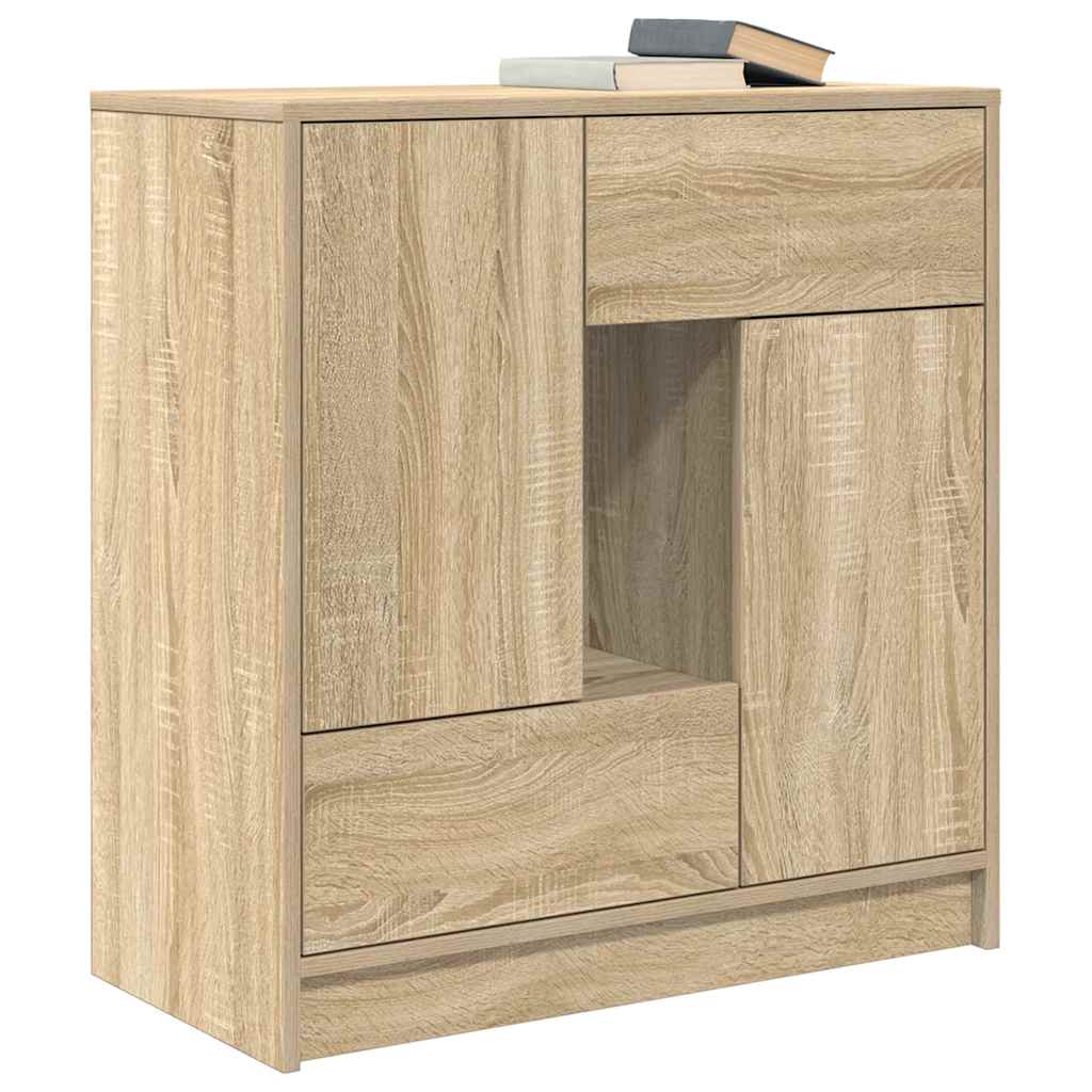 vidaXL Sideboard with Drawers and Doors Sonoma Oak 70.5x34x74.5 cm