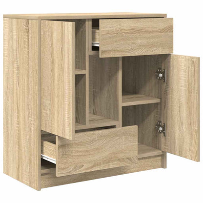 vidaXL Sideboard with Drawers and Doors Sonoma Oak 70.5x34x74.5 cm