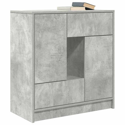 vidaXL Sideboard with Drawers and Doors Concrete Grey 70.5x34x74.5 cm