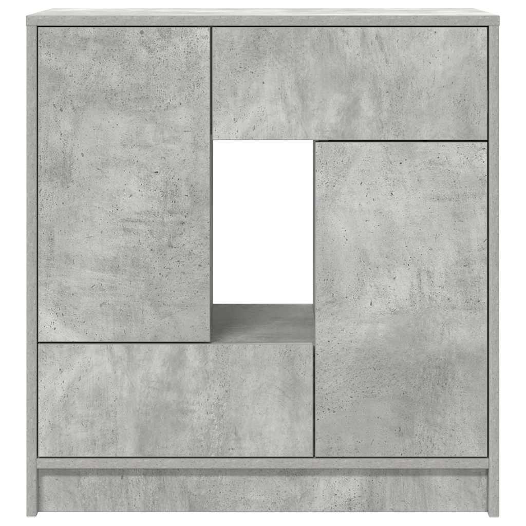 vidaXL Sideboard with Drawers and Doors Concrete Grey 70.5x34x74.5 cm