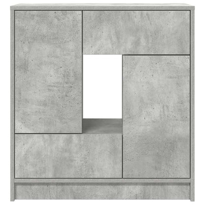 vidaXL Sideboard with Drawers and Doors Concrete Grey 70.5x34x74.5 cm