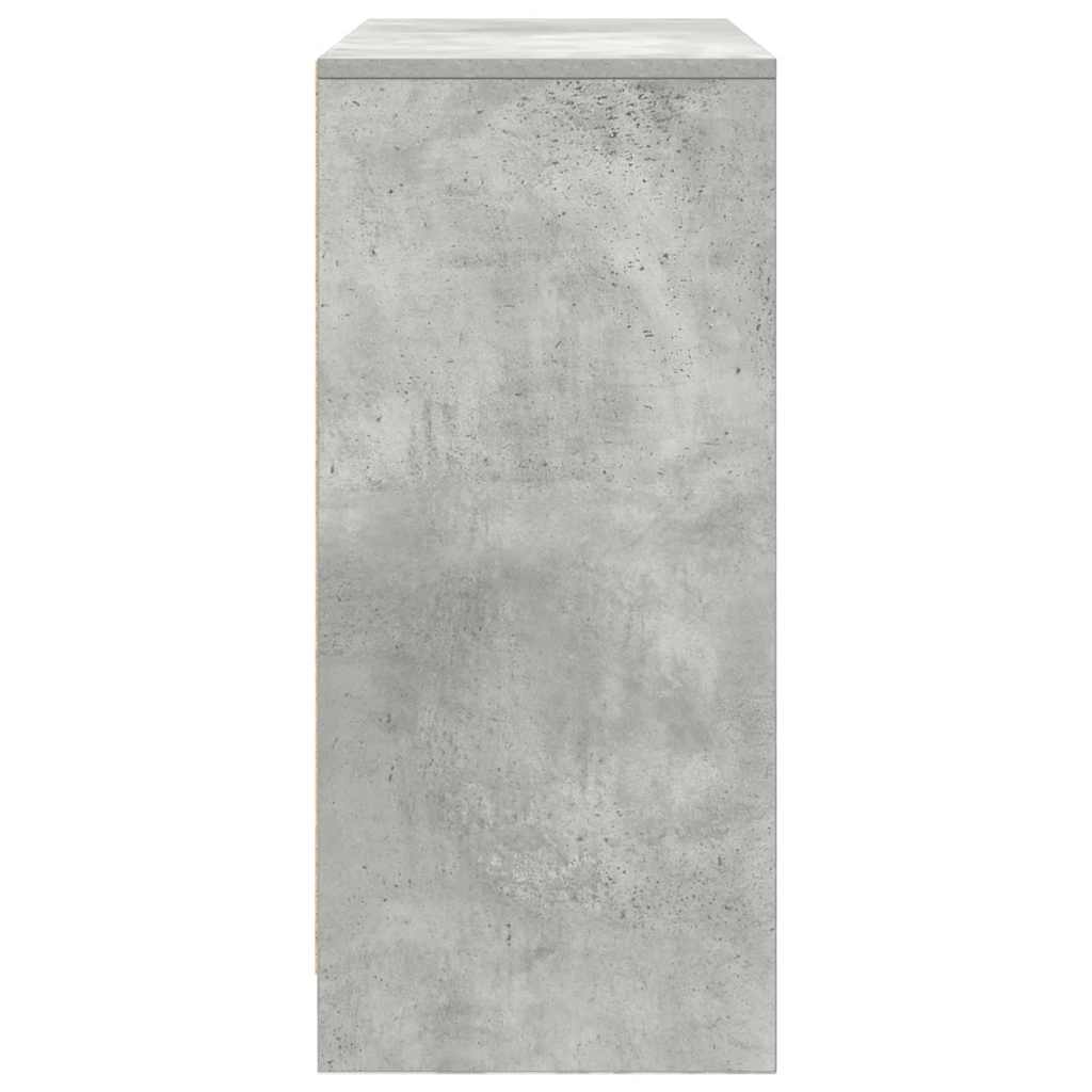 vidaXL Sideboard with Drawers and Doors Concrete Grey 70.5x34x74.5 cm