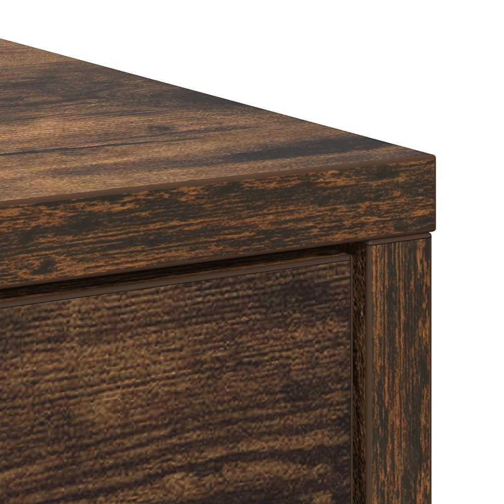 vidaXL Sideboard with Drawers and Doors Smoked Oak 70.5x34x74.5 cm