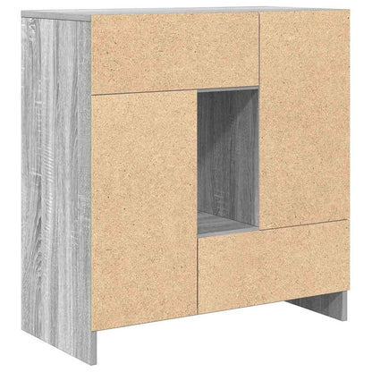 vidaXL Sideboard with Drawers and Doors Grey Sonoma 70.5x34x74.5 cm