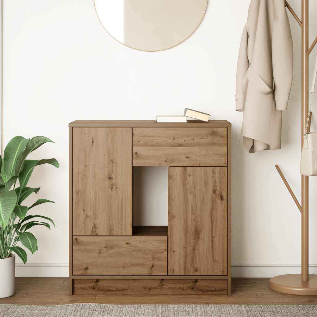 vidaXL Sideboard with Drawers and Doors Artisan Oak 70.5x34x74.5 cm