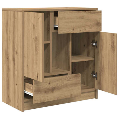 vidaXL Sideboard with Drawers and Doors Artisan Oak 70.5x34x74.5 cm