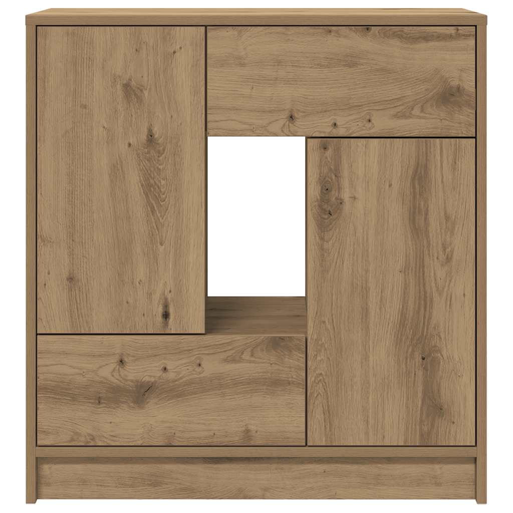 vidaXL Sideboard with Drawers and Doors Artisan Oak 70.5x34x74.5 cm