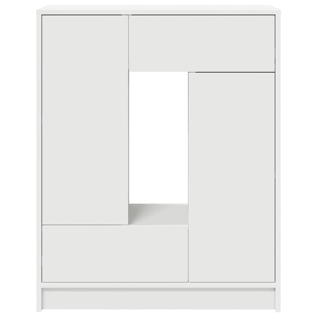 vidaXL Sideboard with Drawers and Doors White 73x31x90 cm