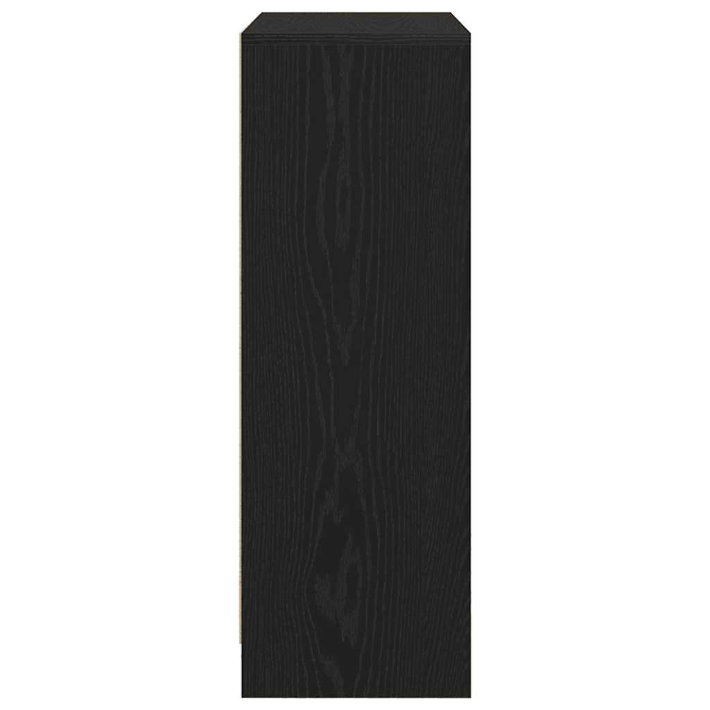 vidaXL Sideboard with Drawers and Doors Black Oak 73x31x90 cm