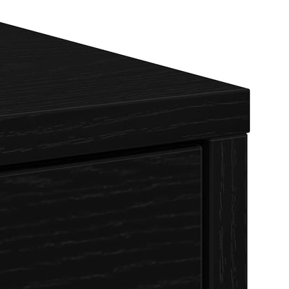 vidaXL Sideboard with Drawers and Doors Black Oak 73x31x90 cm