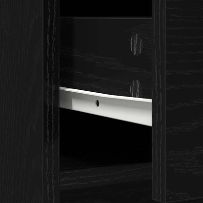 vidaXL Sideboard with Drawers and Doors Black Oak 73x31x90 cm