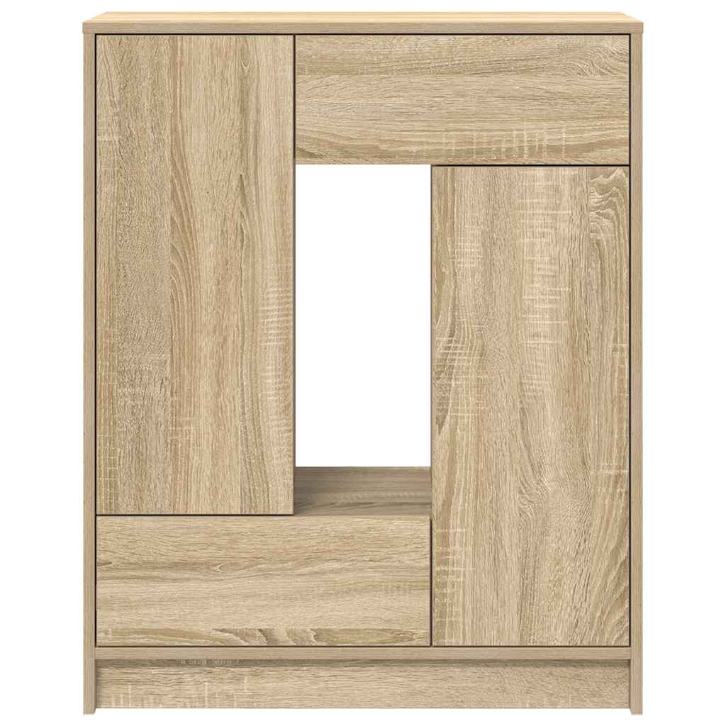 vidaXL Sideboard with Drawers and Doors Sonoma Oak 73x31x90 cm