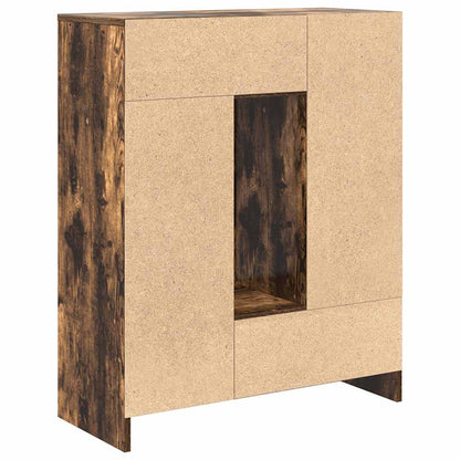 vidaXL Sideboard with Drawers and Doors Smoked Oak 73x31x90 cm
