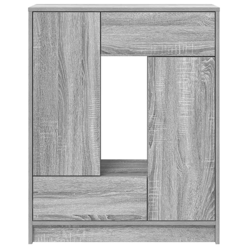 vidaXL Sideboard with Drawers and Doors Grey Sonoma 73x31x90 cm