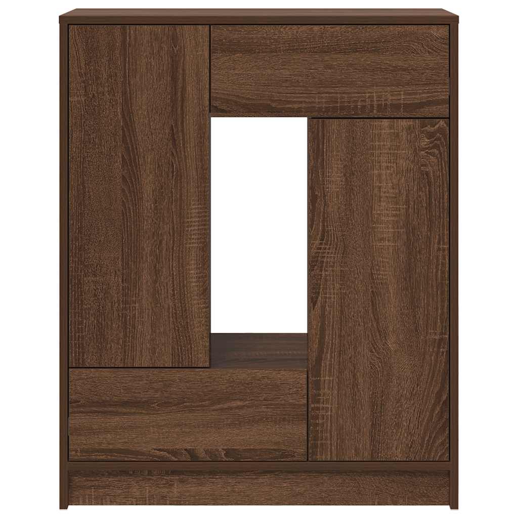 vidaXL Sideboard with Drawers and Doors Brown Oak 73x31x90 cm