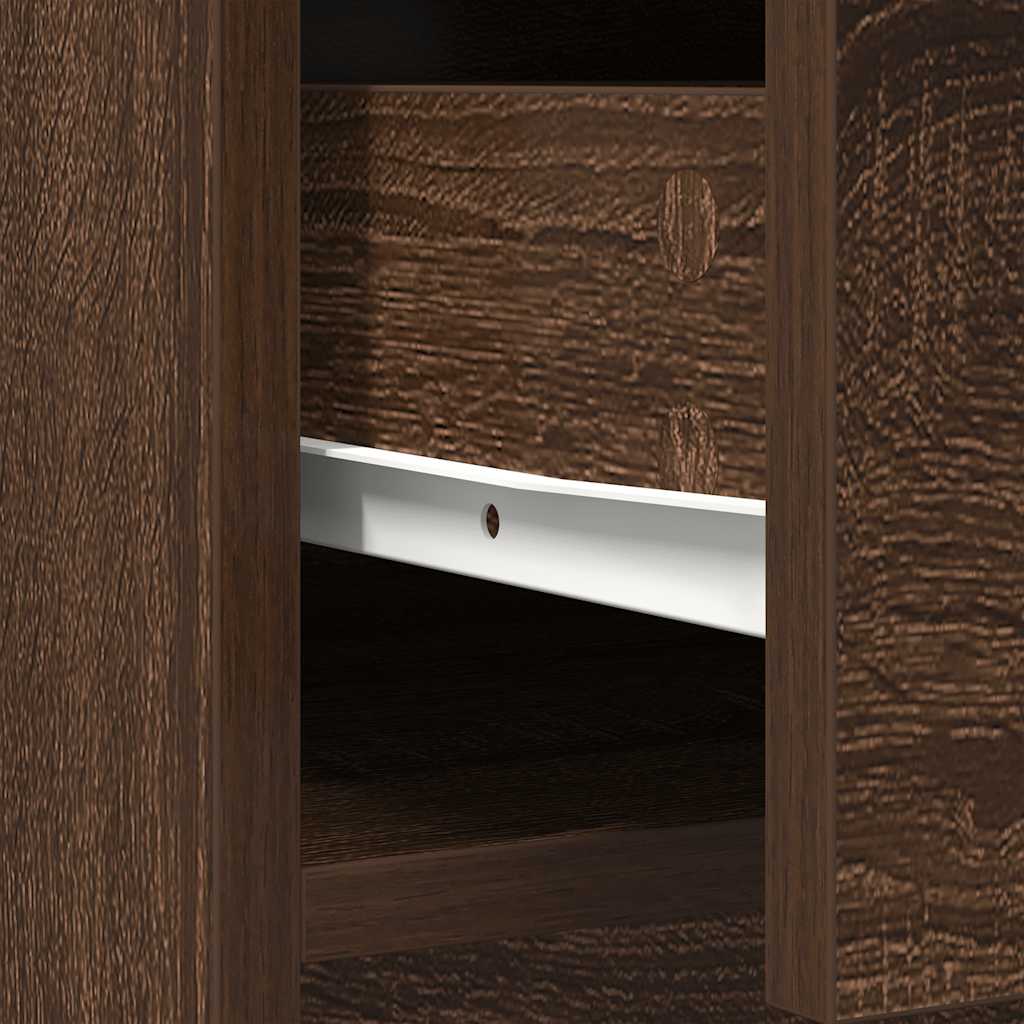 vidaXL Sideboard with Drawers and Doors Brown Oak 73x31x90 cm