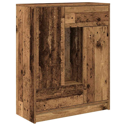 vidaXL Sideboard with Drawers and Doors Old Wood 73x31x90 cm