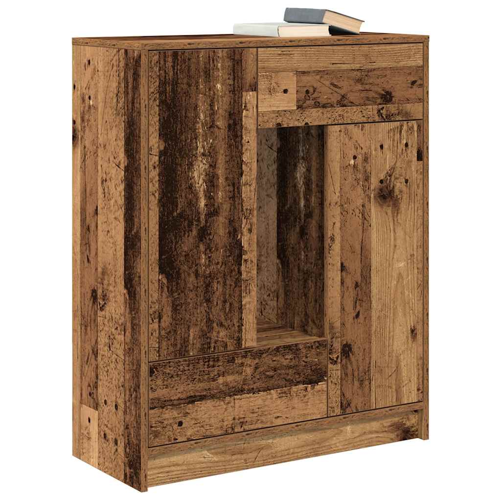 vidaXL Sideboard with Drawers and Doors Old Wood 73x31x90 cm