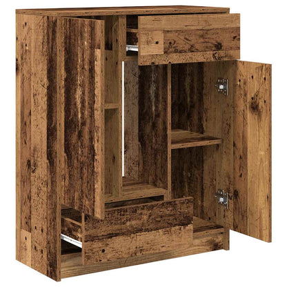 vidaXL Sideboard with Drawers and Doors Old Wood 73x31x90 cm