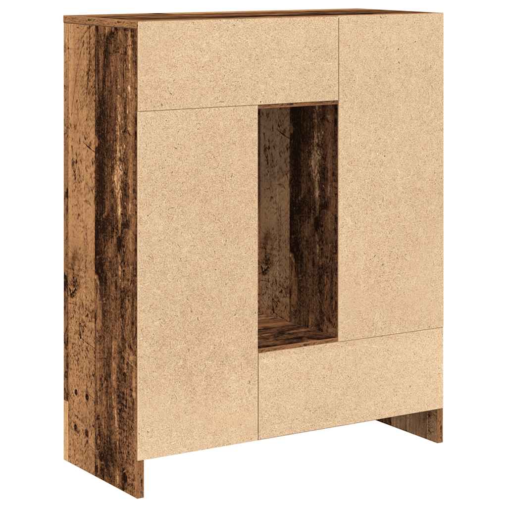 vidaXL Sideboard with Drawers and Doors Old Wood 73x31x90 cm