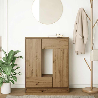 vidaXL Sideboard with Drawers and Doors Artisan Oak 73x31x90 cm