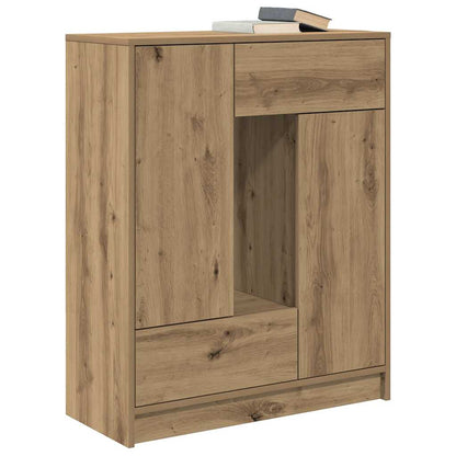 vidaXL Sideboard with Drawers and Doors Artisan Oak 73x31x90 cm