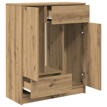 vidaXL Sideboard with Drawers and Doors Artisan Oak 73x31x90 cm