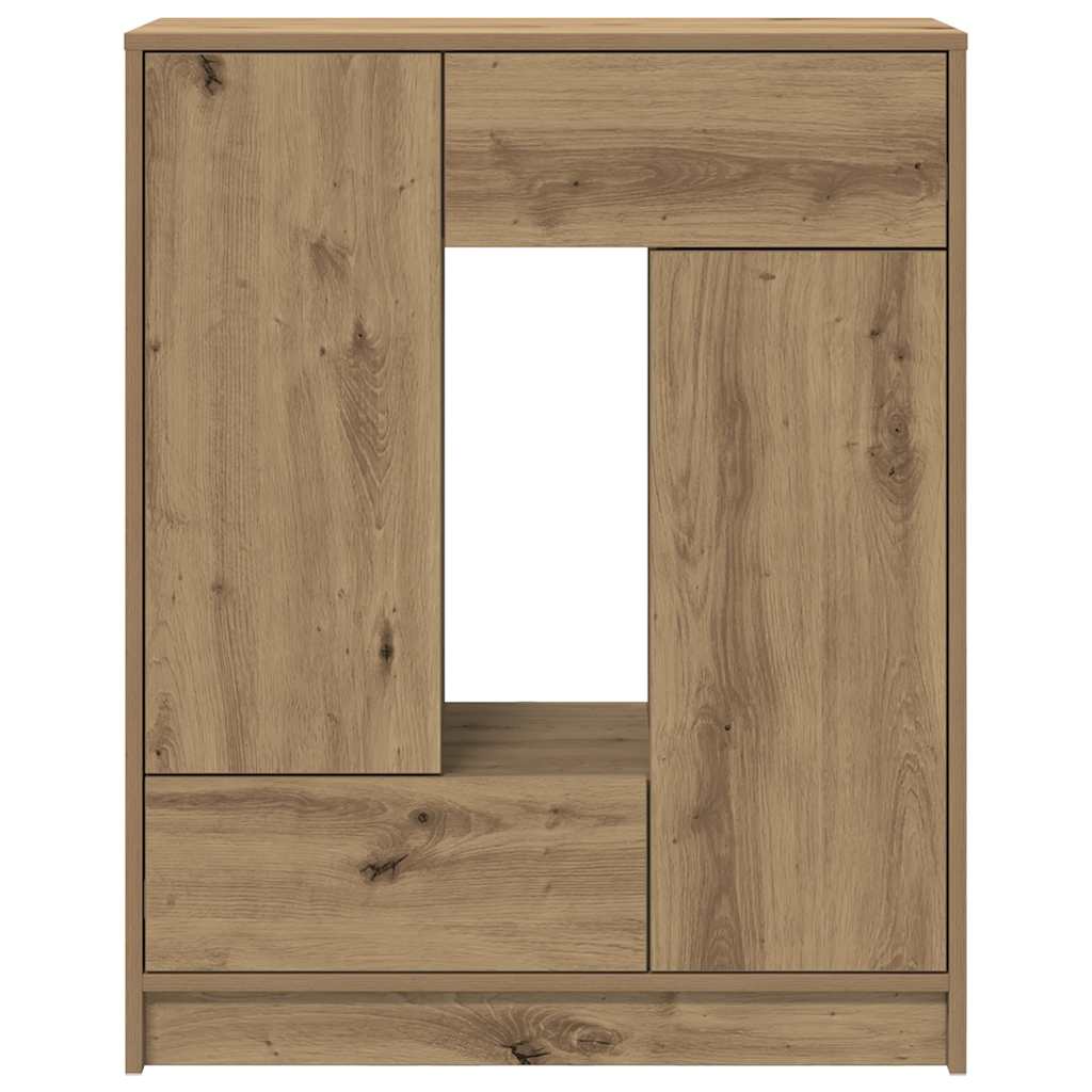 vidaXL Sideboard with Drawers and Doors Artisan Oak 73x31x90 cm