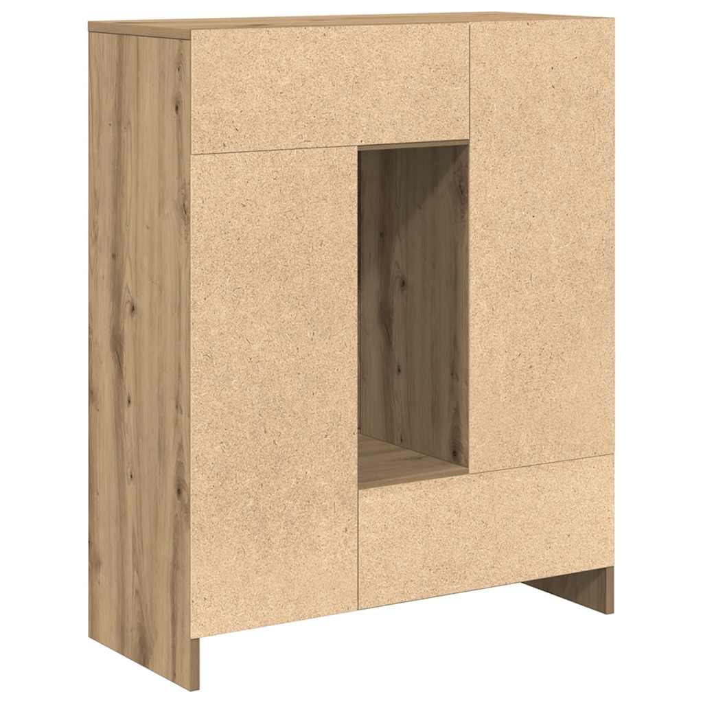 vidaXL Sideboard with Drawers and Doors Artisan Oak 73x31x90 cm