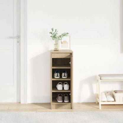 vidaXL Shoe Cabinet Sonoma Oak 29.5x34x76 cm Engineered Wood