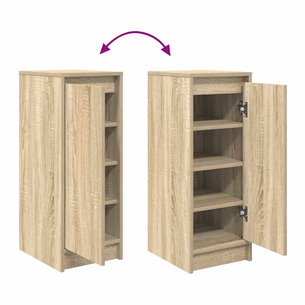 vidaXL Shoe Cabinet Sonoma Oak 29.5x34x76 cm Engineered Wood