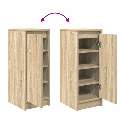 vidaXL Shoe Cabinet Sonoma Oak 29.5x34x76 cm Engineered Wood