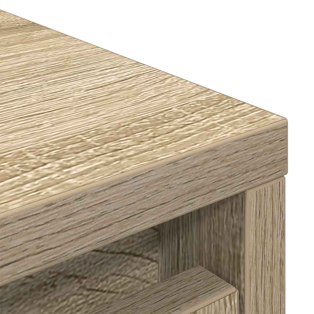 vidaXL Shoe Cabinet Sonoma Oak 29.5x34x76 cm Engineered Wood
